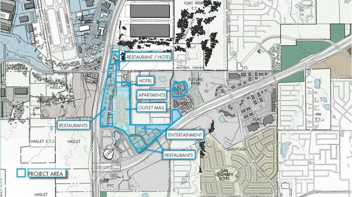 Outlets at Alliance development mock-up.