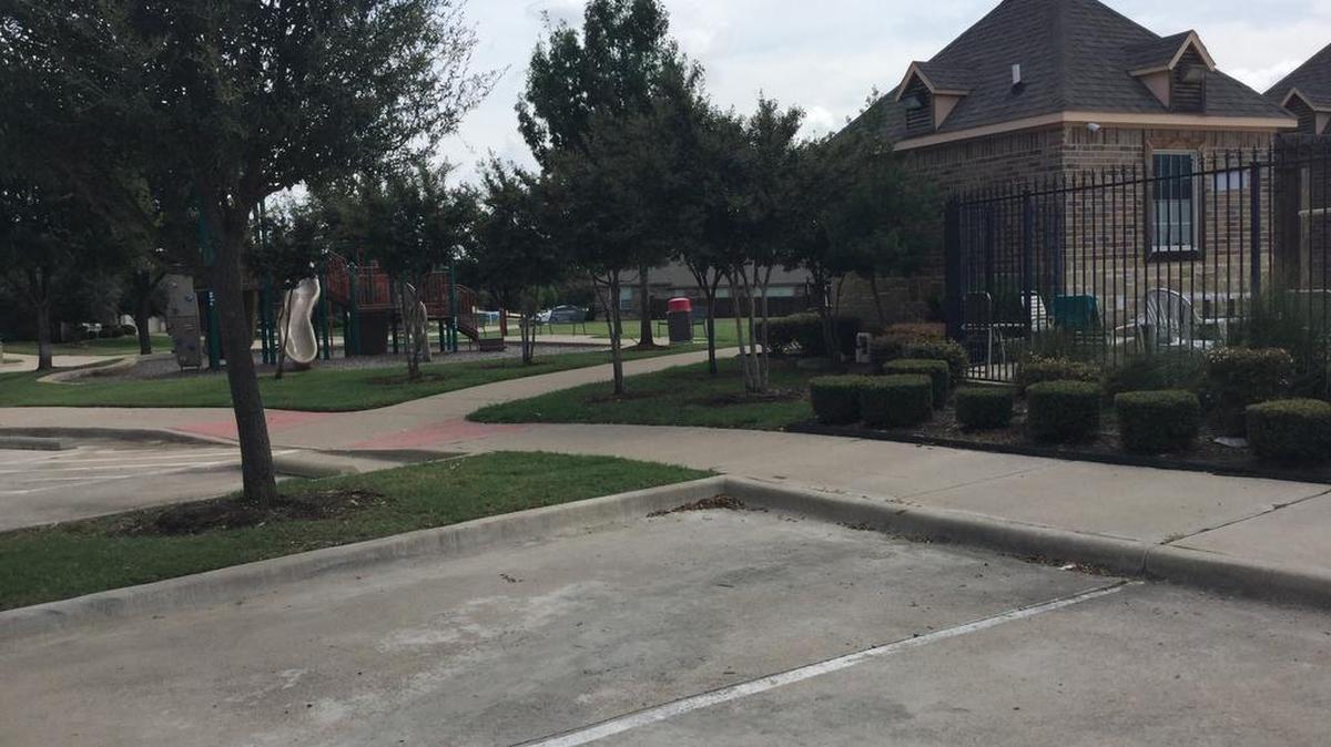 A community swimming pool and a playground near where the bodies of two teens found Saturday night in Crowley.