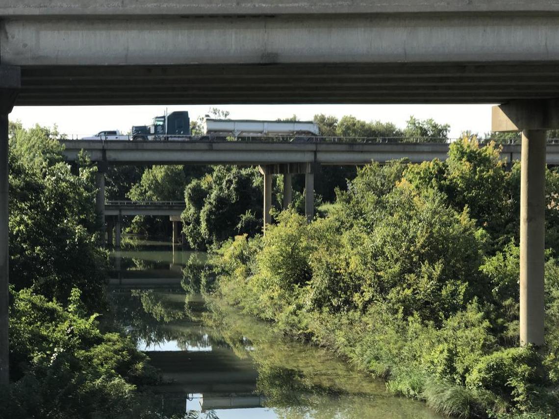 There are concerns that Mary’s Creek, shown here going under Interstate 30 in far west Fort Worth, could carry much higher runoff totals if more rural areas in Tarrant and Parker counties are developed.