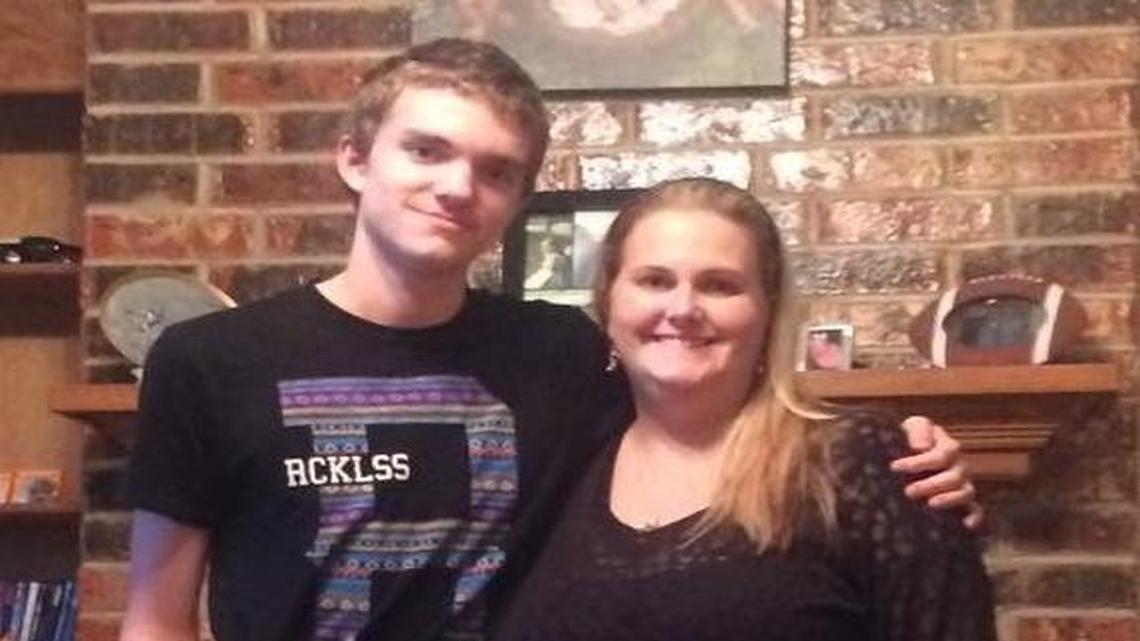 Tyler Haessley is in critical condition in an East Texas hospital after a jet ski accident on Tuesday on Lake Palestine near Athens. Tyler is pictured with his mother, Shanna Campbell.