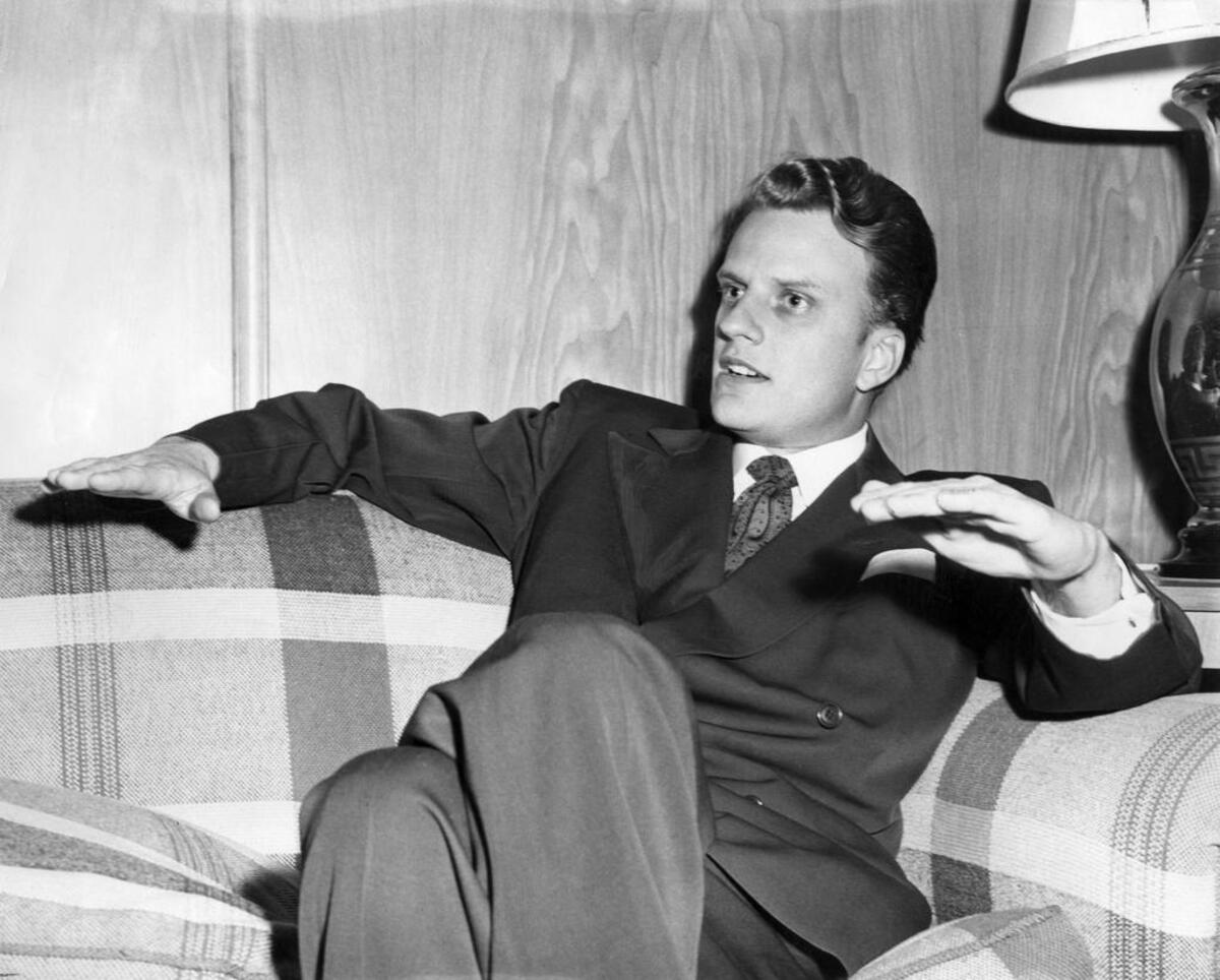 Billy Graham shown during a visit to Fort Worth in 1950.
