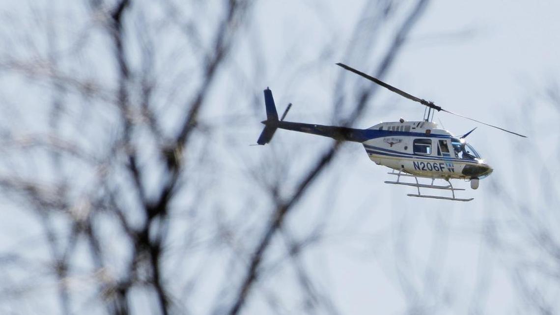 Fort Worth’s Air One police helicopter. The city is looking to replace the helicopter this year.