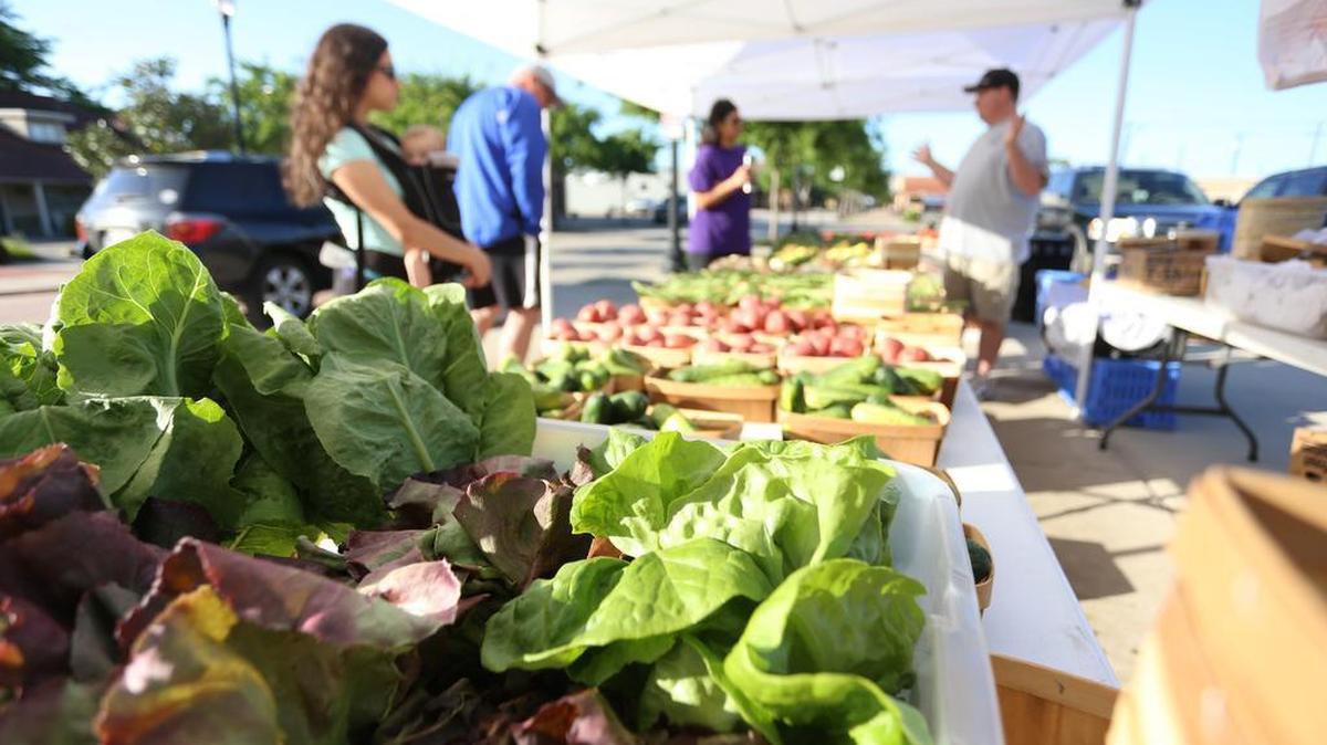 Fresh produce from D-Bar Farm and Nursery in Ponder is sold at the Roanoke Farmer’s Market.