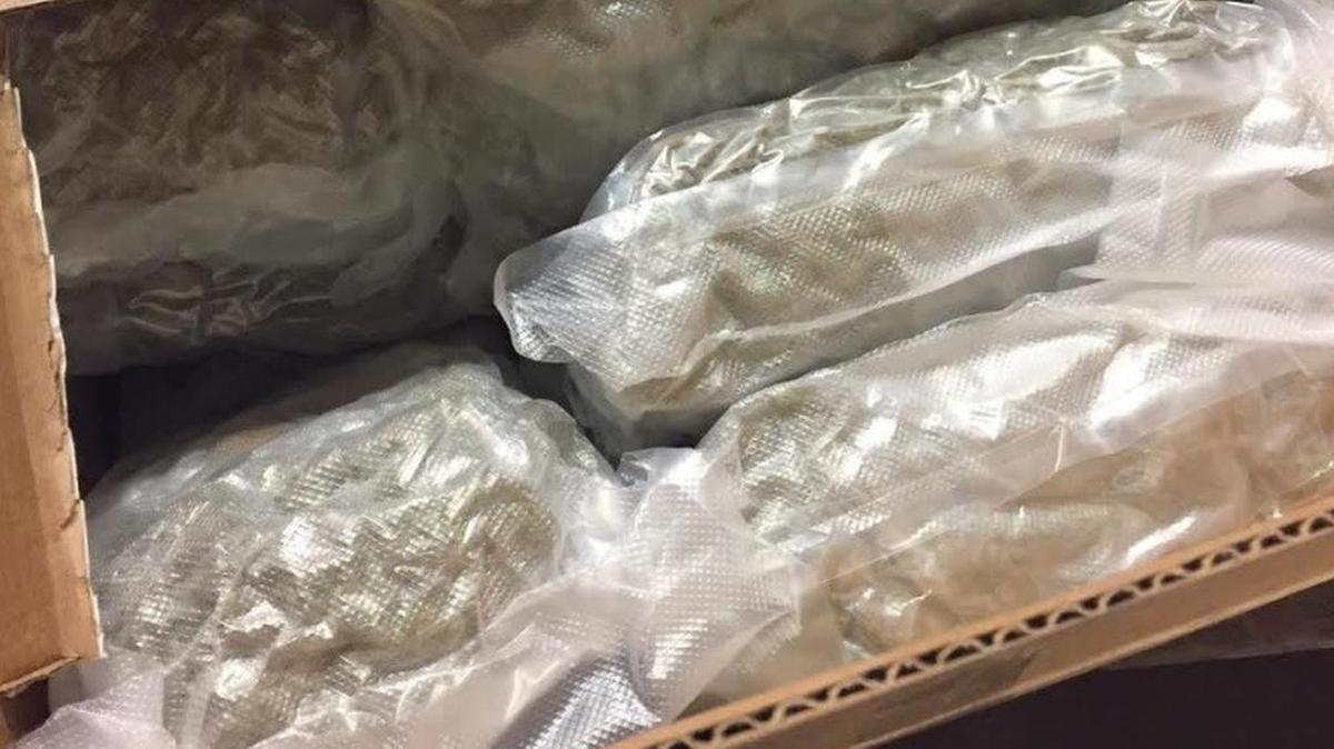 Authorities seized 35 boxes full of marijuana last week from a commercial truck that attempted to enter Tinker Air Force Base in Oklahoma City.