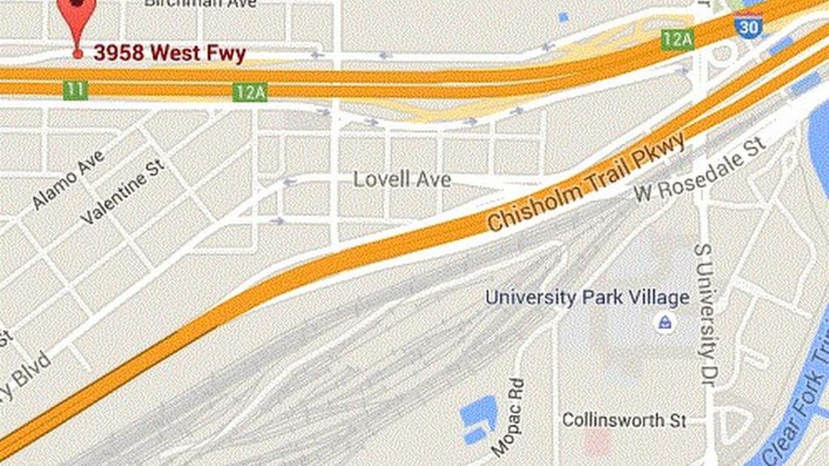 A man died after he crashed his car into a tree on an Interstate 30 service road Sunday night.