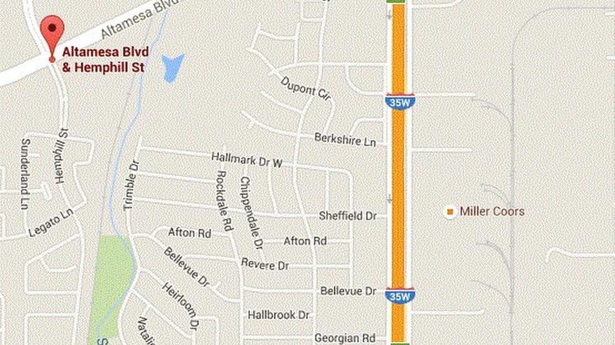 A man was found dead off Altamesa Boulevard and Hemphill Street Wednesday night.