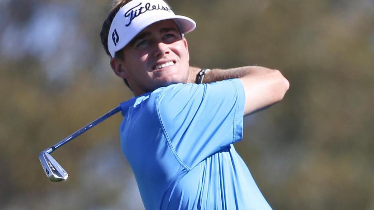 Pascal grad John Peterson watches his tee shot while playing the third hole of the south course at Torrey Pines Feb. 6, 2015, in San Diego.