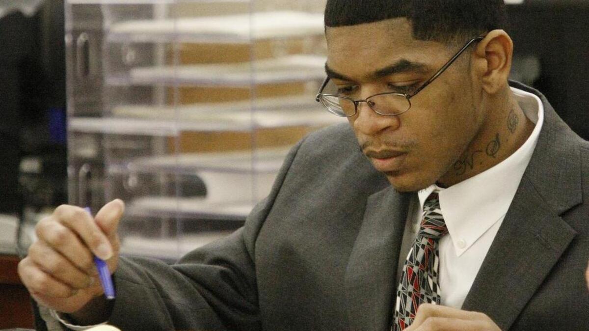 Erick Davila in the courtroom during his capital murder trial in Tarrant County in 2009.