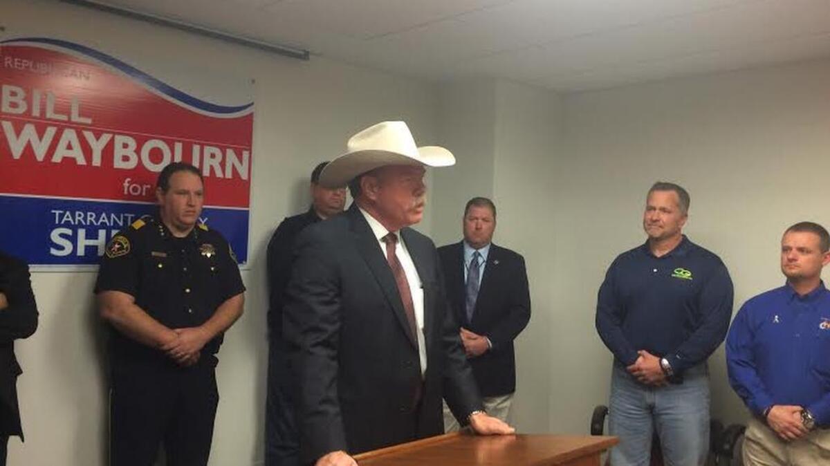 Former Dalworthington Gardens Police Chief Bill Waybourn is running against incumbent Dee Anderson for Tarrant County Sheriff.