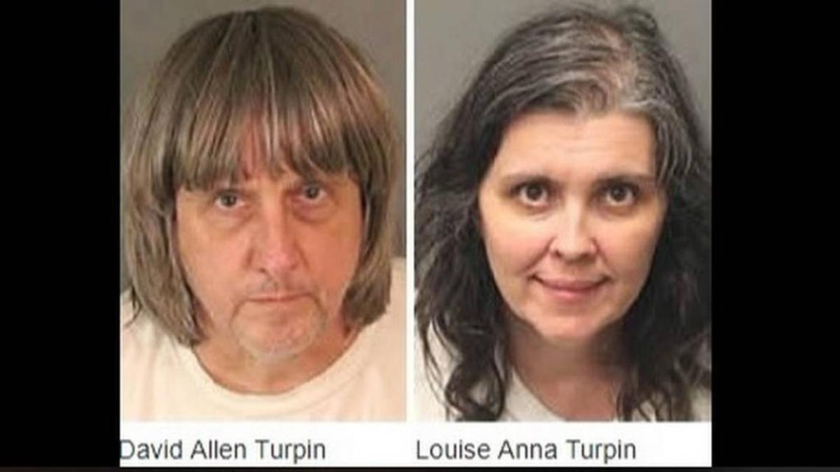 David and Louise Turpin of California, who are accused of holding their 13 children captive in their home in filthy conditions.