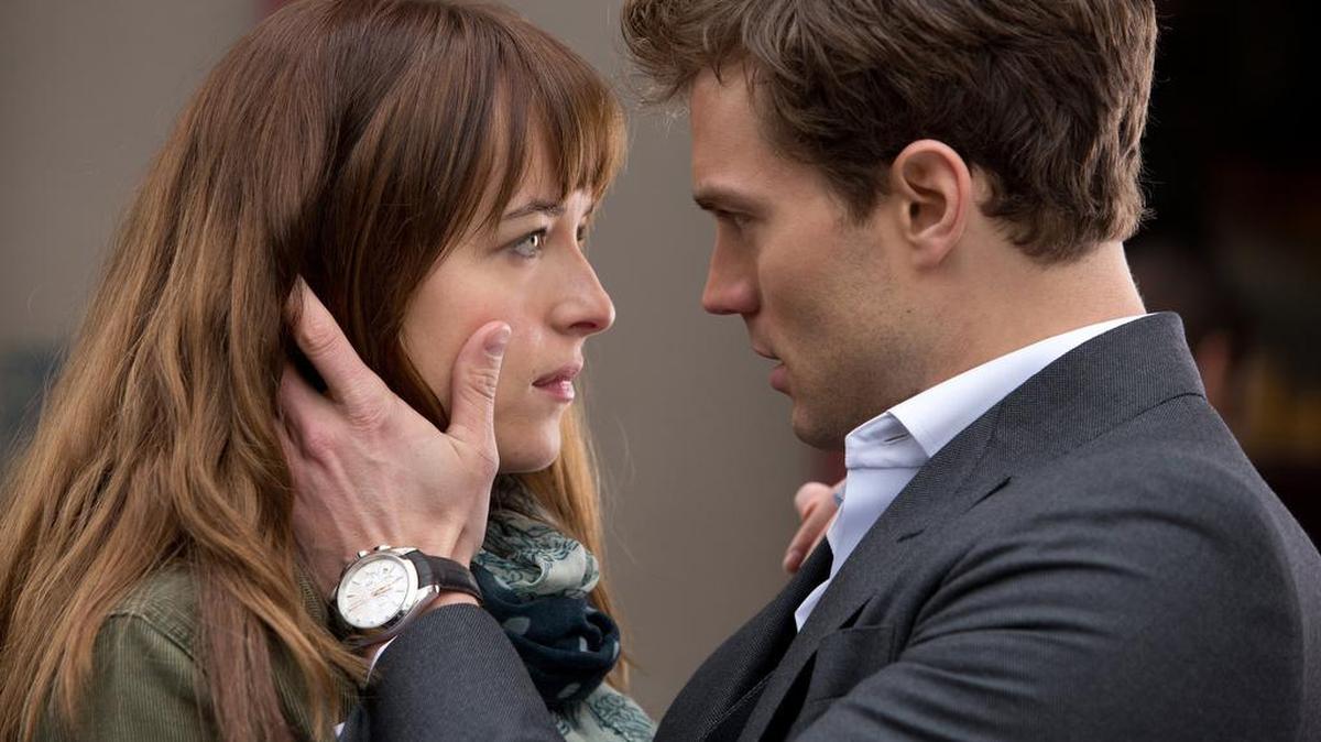 
A state district judge Friday ordered $10 million be deposited in a court-controlled account to guarantee there is sufficient cash for a potential award from the Fifty Shades of Grey trial. In this image released by Universal Pictures, Dakota Johnson, left, and Jamie Dornan appear in a scene from the movie. 
