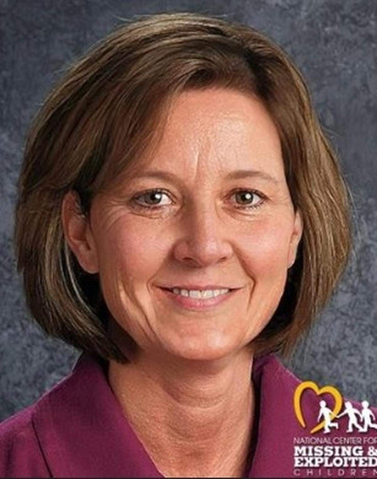 Melissa Highsmith’s adult photograph has been age-progressed to what she may look like today at 52.