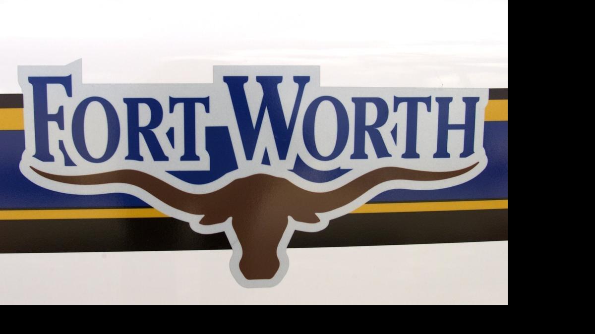 
The new logo from several years ago is displayed on a Fort Worth patrol car. Seven new units are on the streets and slowly all the units will be changed over to the new design, in which Molly the steer is much smaller and in the back.
