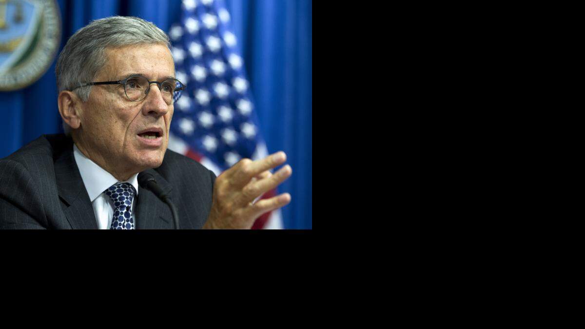 
Federal Communications Commission (FCC) Chairman Tom Wheeler speaks during new conference in Washington in this file photo. Whose Internet is it anyway? Wheeler says he’s keeping that question in mind as he pitches the biggest regulatory shake-up to the telecommunications industry since 1996, when people still used noisy modems and referred to the “information superhighway” as a fun way to buy books or check the weather.
