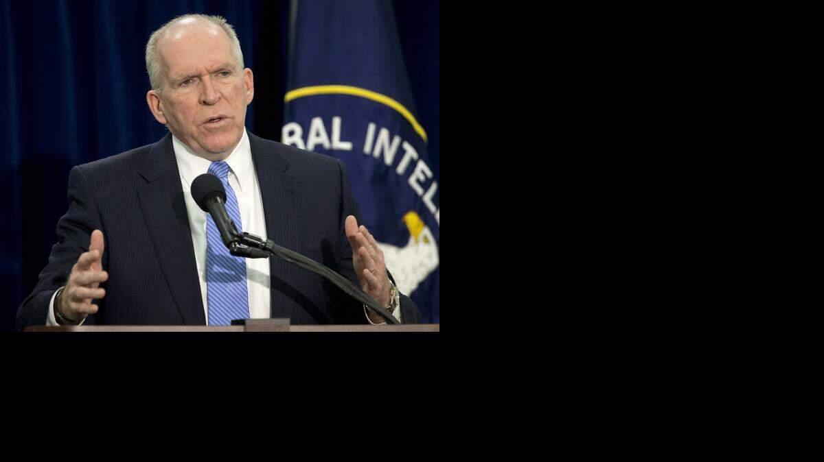 
CIA Director John Brennan speaks during a news conference at CIA headquarters in Langley, Va., after the release earlier this month of a critical Senate report on the CIA’s program of harsh interrogations of terror detainees.
