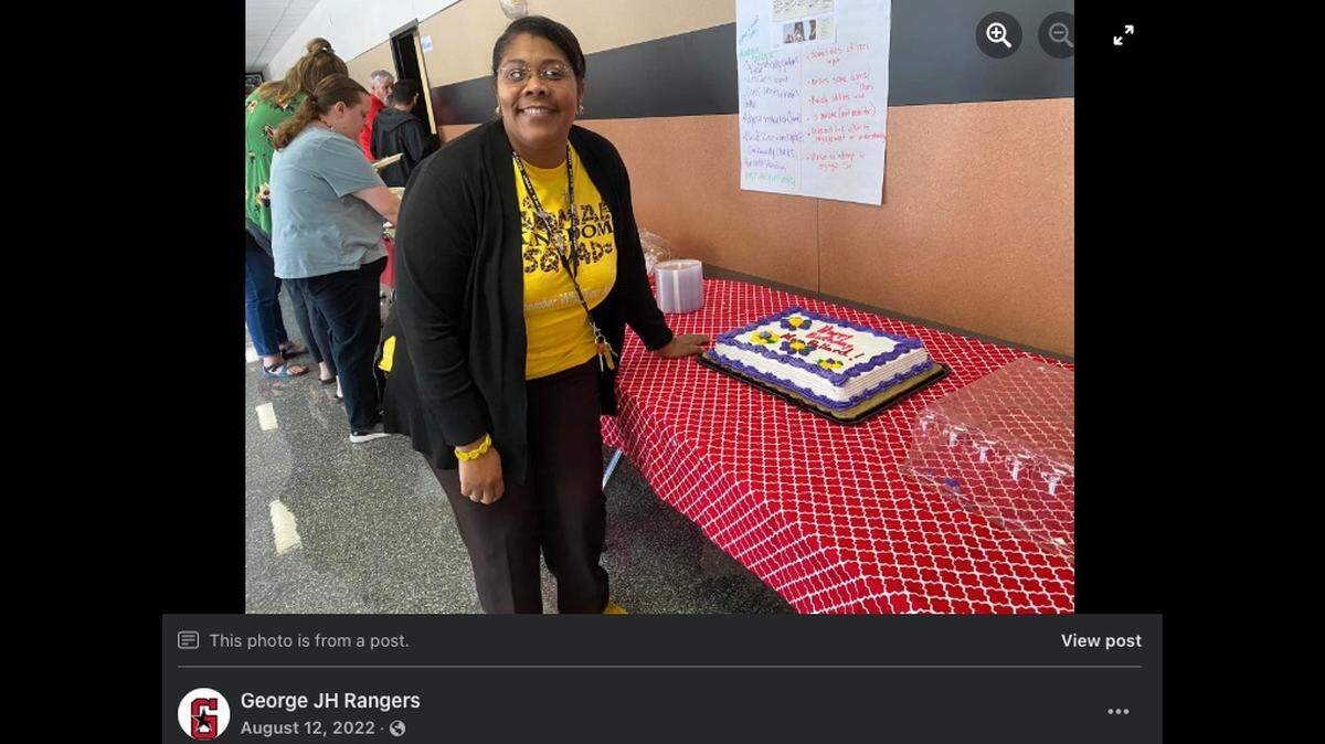Iona Pollard, an instructional coach at George Junior High School, was shot and killed in her home, authorities say.