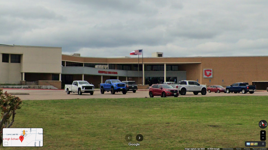 An ex-spouse of a staff member at Greenville High School fired a shot outside the school’s athletic facility, officials say.