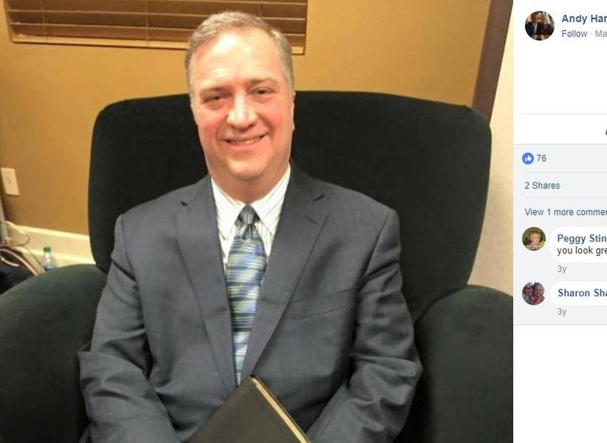 This picture of Andy Harris with his Bible was one of the last remaining social media images of him affiliated with Church of the Cross.
