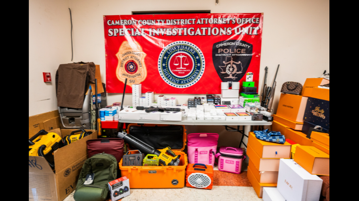 The stockpile also included electronics and power tools.