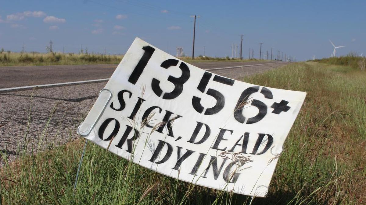 FILE: A sign less than a mile from the Pantex Plant, which represents the number of occupational hazard complaints filed under the Department of Labor’s Energy Employees Occupational Illness Compensation Program. Sept. 10, 2015 Yamil Berard Star-Telegram