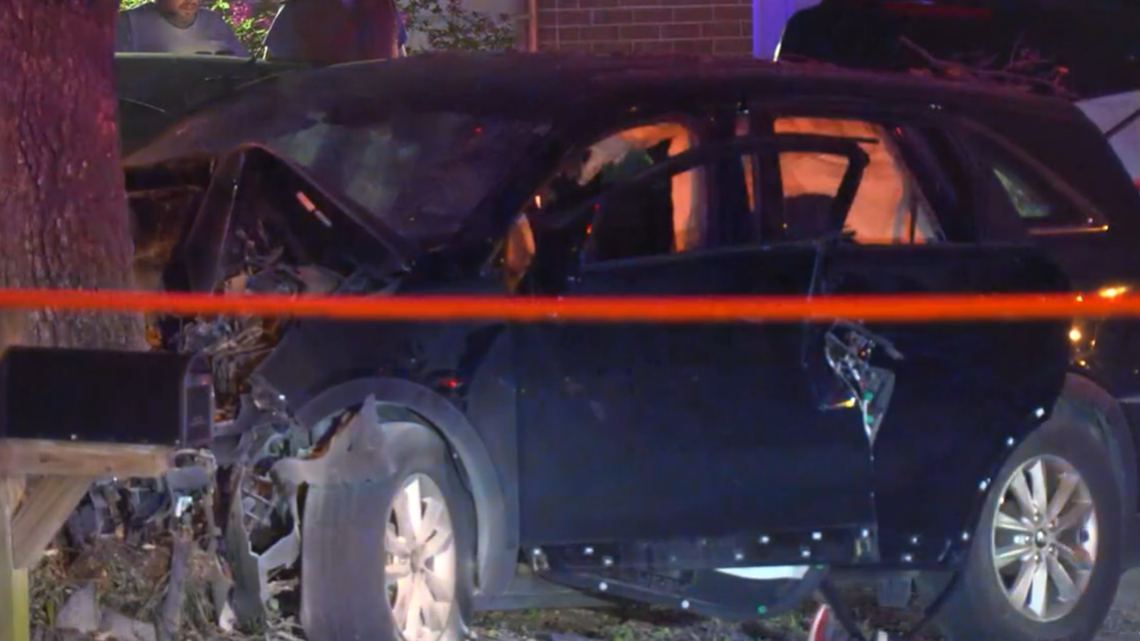 Six teens were in a stolen car when it crashed during a short police chase, killing three, Texas officials say.