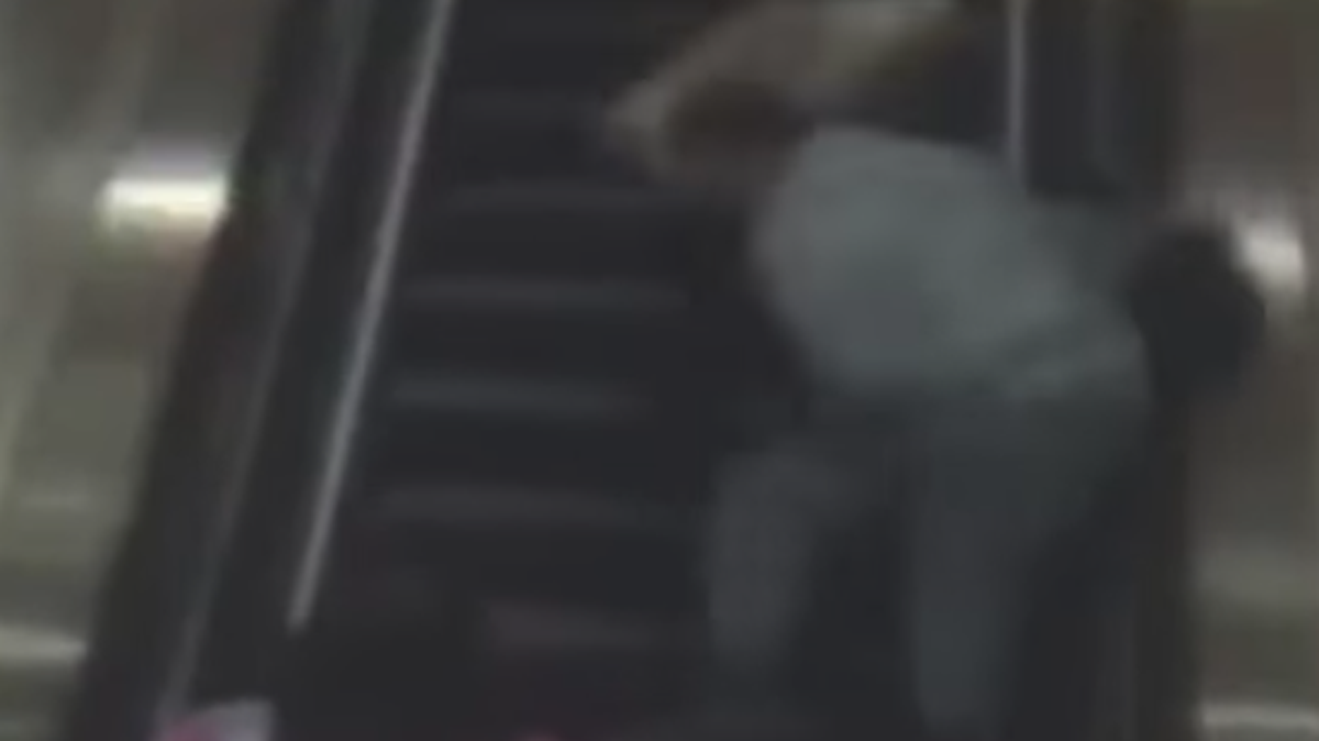 Video from the North Star Mall in San Antonio shows an “elderly” man being thrown from escalator steps.