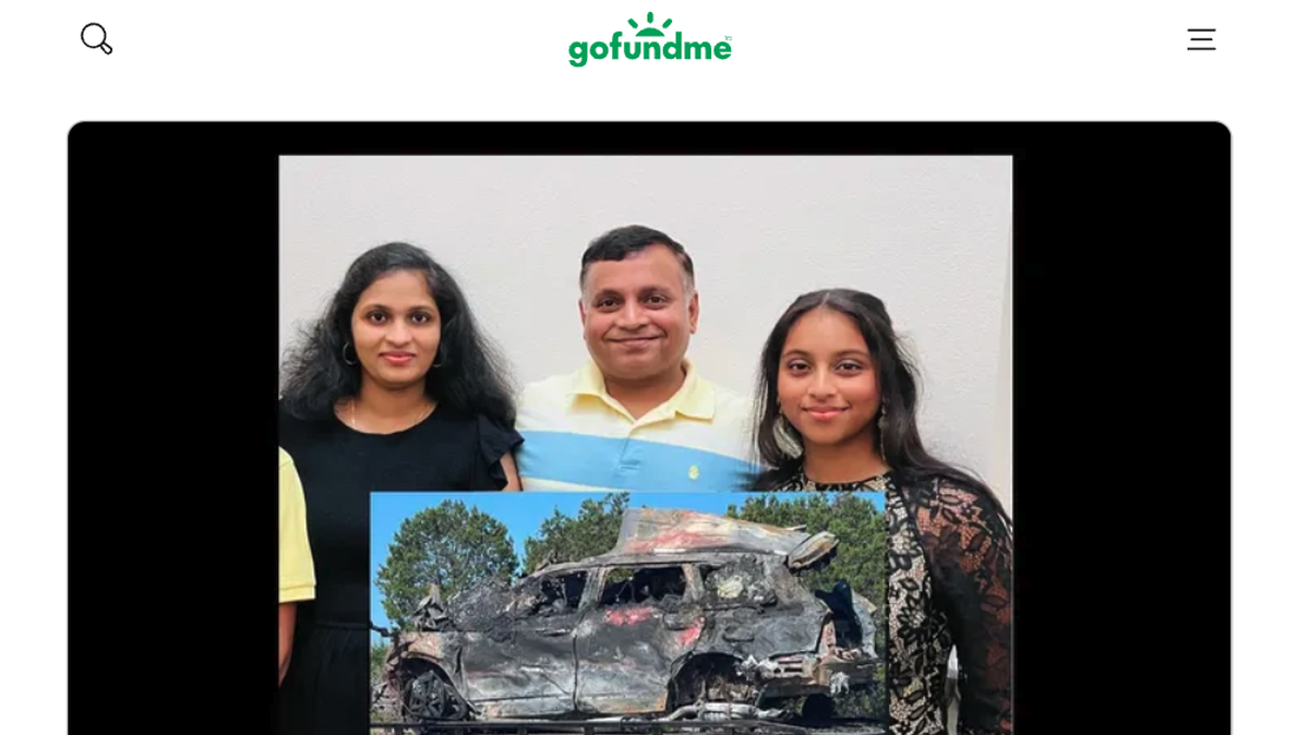 Andril Arvind, right, and her parents Mani and Pradeepa Arvind, were killed in an Aug. 14 crash, authorities say.