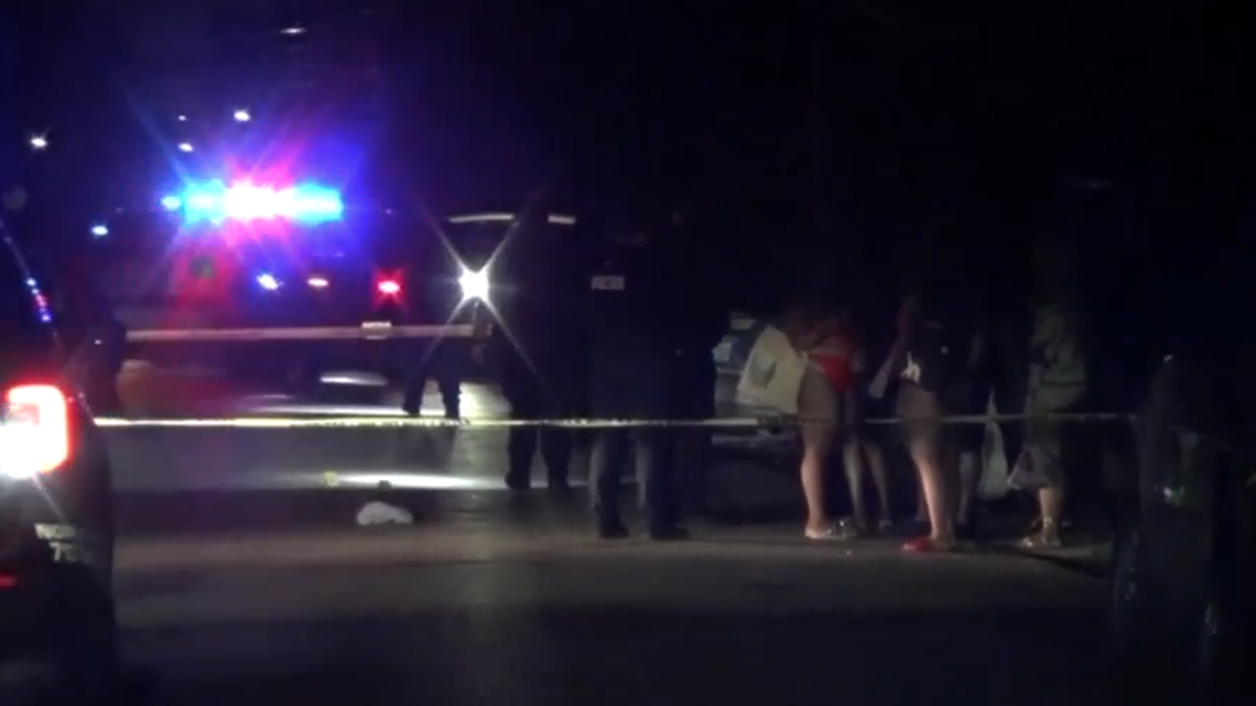 The man was shot outside a house party, police say.