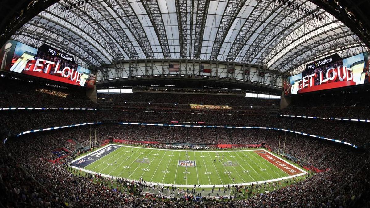 File: NRG Stadium is seen during the NFL Super Bowl 51 football game between the New England Patriots and the Atlanta Falcons Sunday, Feb. 5, 2017, in Houston. (AP Photo/Charlie Riedel)