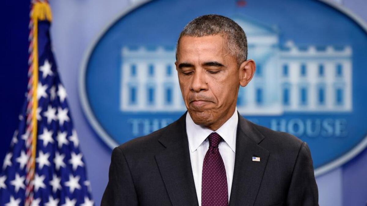 
Live: President Barack Obama speaks in the Brady Press Briefing Room at the White House in Washington, Thursday, Oct. 1, 2015, about the shooting at the community college in Oregon. The shooting happened at Umpqua Community College in Roseburg, Ore., about 180 miles south of Portland. (AP Photo/Susan Walsh)
