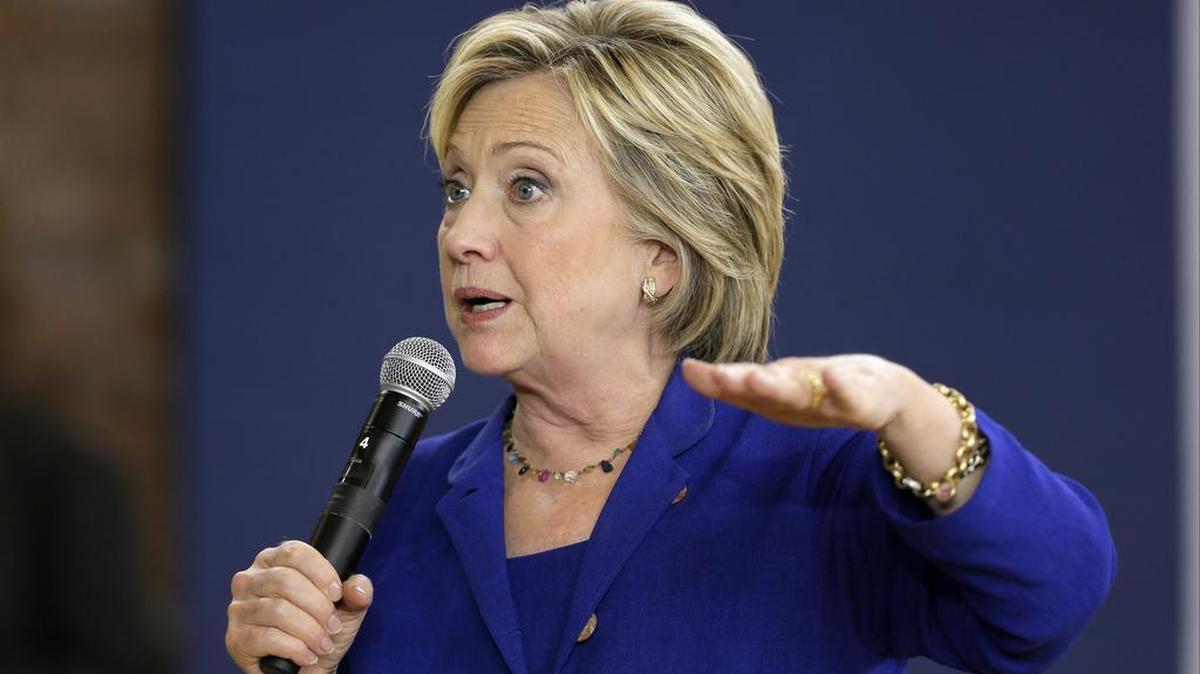 
Democratic presidential candidate Hillary Rodham Clinton 
