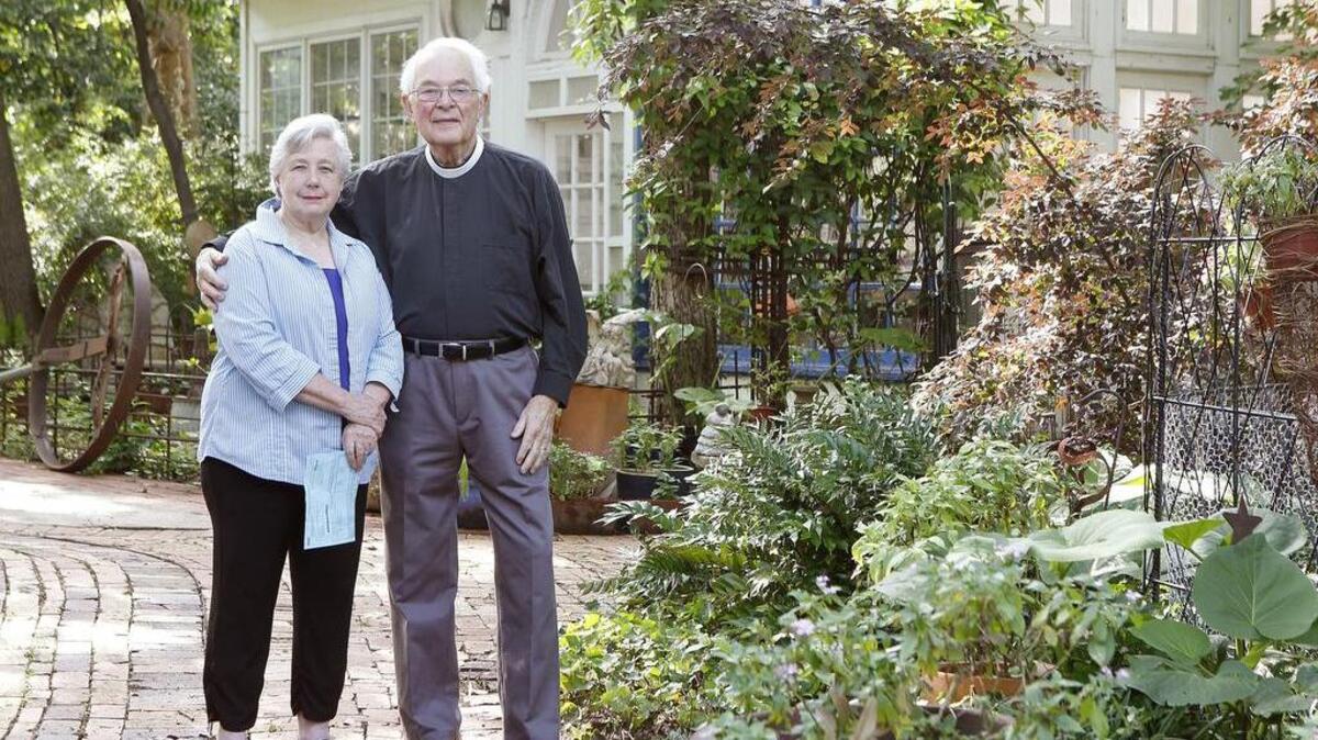 Katie Sherrod and her husband Gayland Pool are photographed at their Fort Worth home.