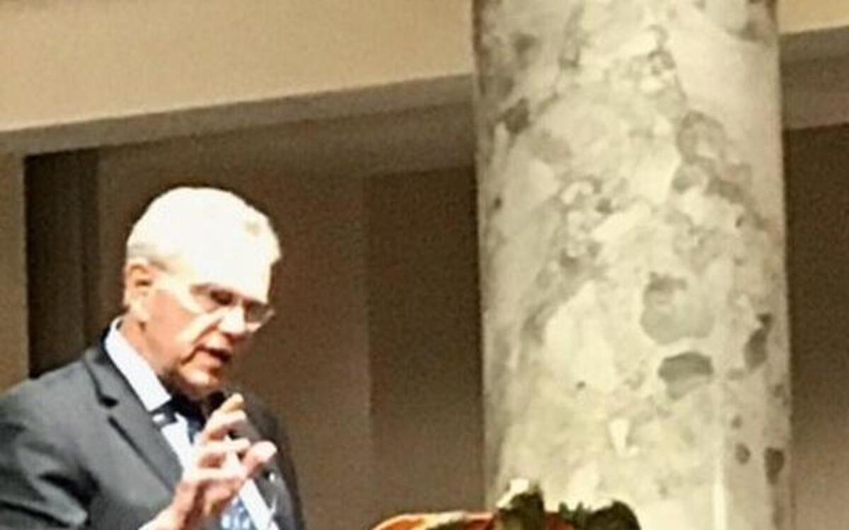James Robison spoke during a private service for the Trump family Friday morning.
