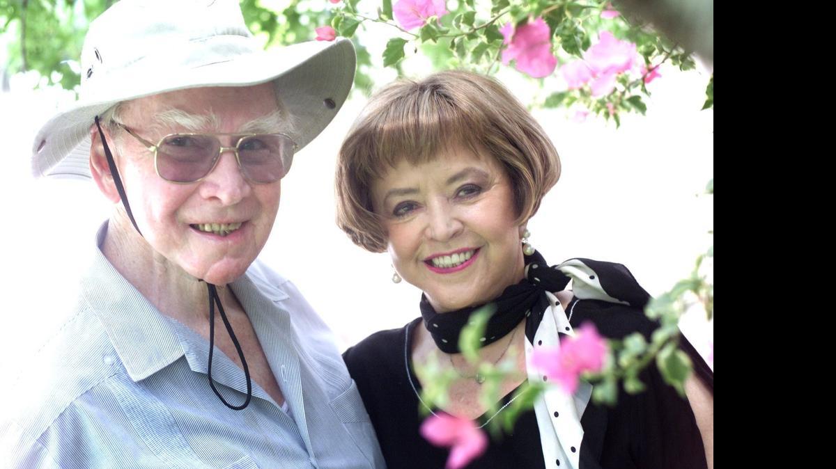 
Jim and Betty Wright, photographed in the garden of their Fort Worth home on Aug. 6, 2001. 
