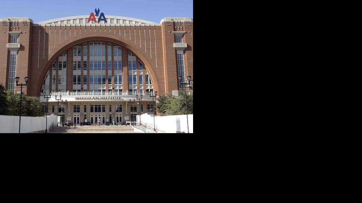 
A look at the exterior of the American Airlines Center, AA Center, in Dallas. 
