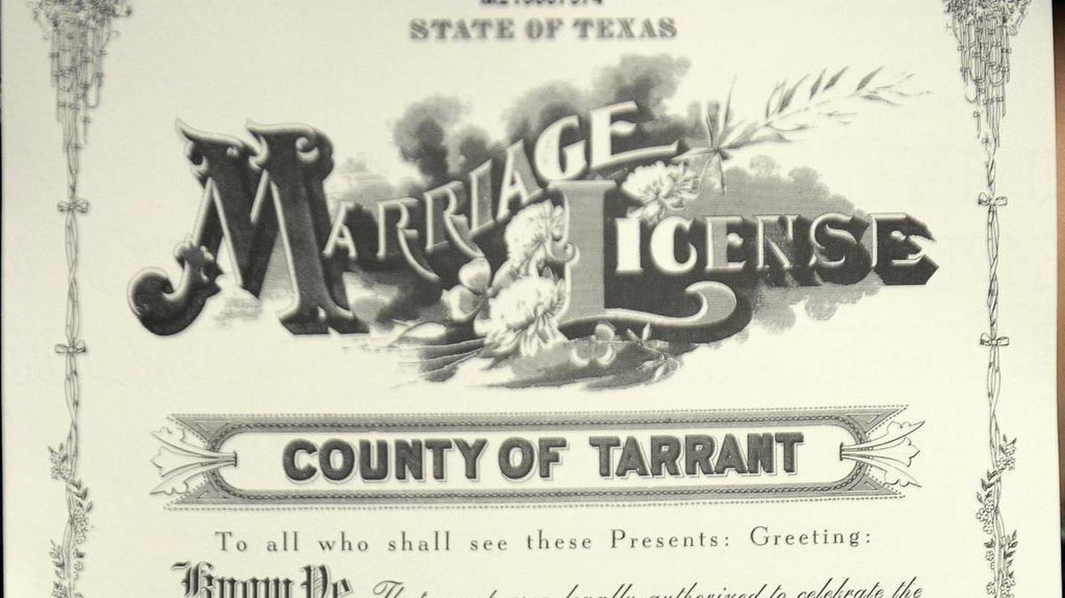 
Tracey Knight and Shannon Knight received the first same-sex marriage license in Tarrant County on June 26.

