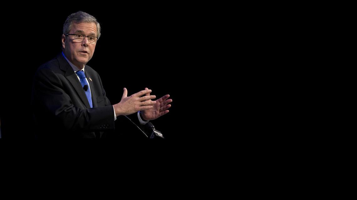 
FILE - In this Feb. 4, file photo, former Florida Gov. Jeb Bush speaks at a Economic Club of Detroit in Detroit. Stepping closer to a White House bid, Bush is ready to release thousands of emails and the first chapter of a related e-book designed to highlight his leadership style. The Republican said during a Monday conference call he would release the materials on Tuesday. He also cited the support from his family as he eyes the 2016 campaign and said, “My life is totally focused on this.” (AP Photo/Paul Sancya, File)
