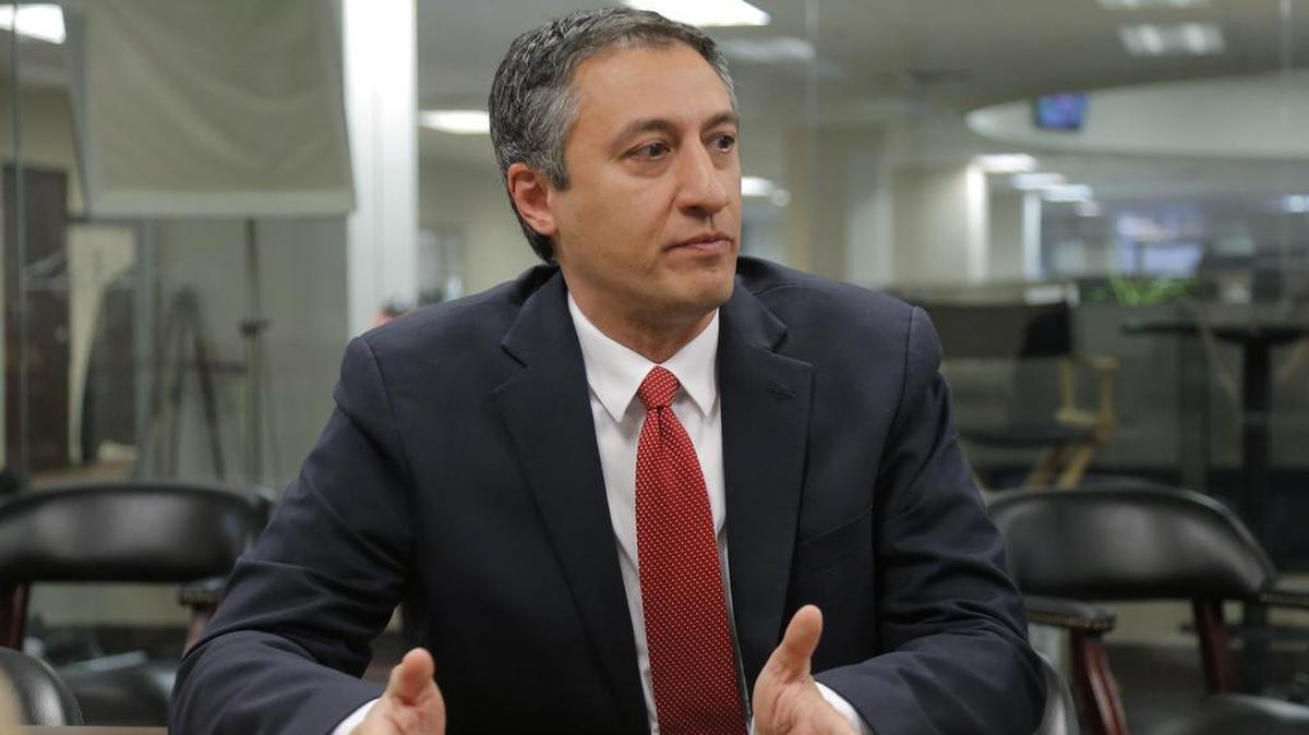 Rep. Giovanni Capriglione, the Republican incumbent candidate for Texas House District 98, talks with the Star-Telegram Editorial Board January 29.