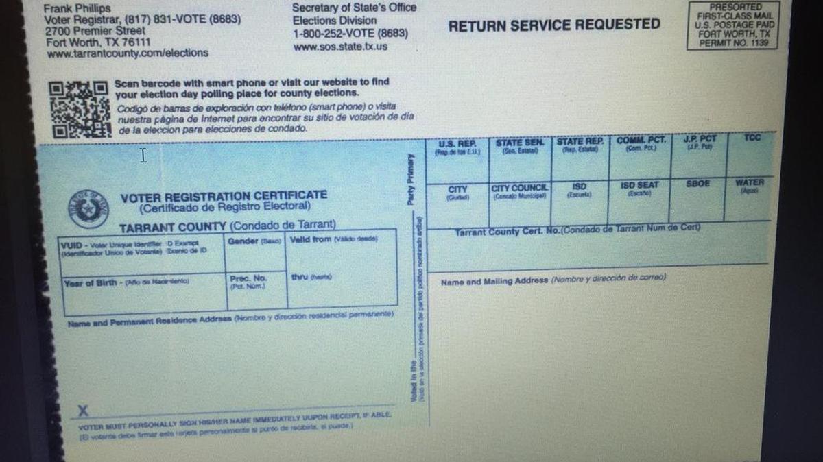 This is the ticket for Texans to vote and make their way to precinct conventions.