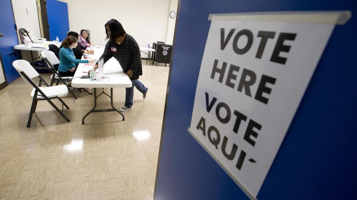 Election workers waited for voters at Handley-Meadowbrook Community Center on the most recent election day, May 9.