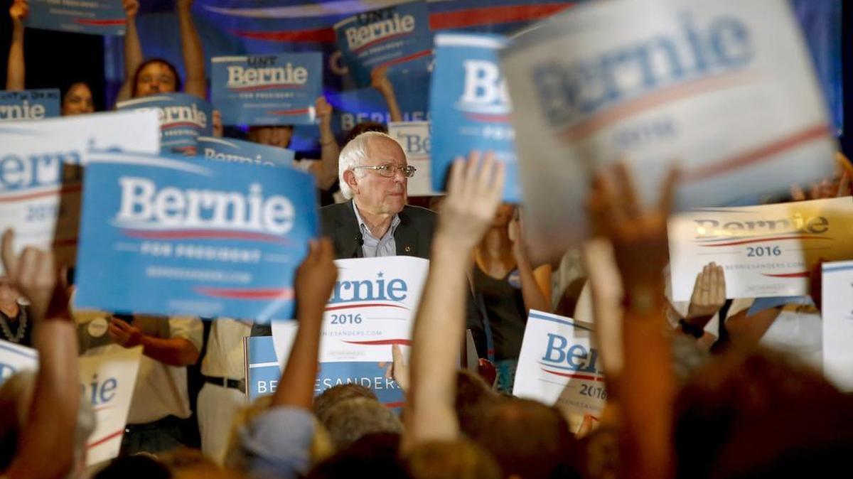 File: Democratic presidential candidate Bernie Sanders speaks at Sheraton Dallas Hotel on July 19, 2015 in Dallas. (Nathan Hunsinger/The Dallas Morning News/TNS)