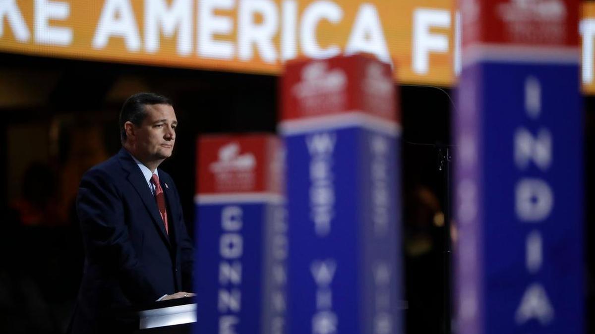 File: Sen. Ted Cruz, R-Tex., addresses the delegates during the third day session of the Republican National Convention in Cleveland, Wednesday, July 20, 2016. (AP Photo/Matt Rourke)