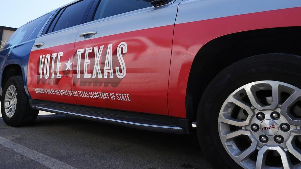 This SUV is being used by Texas Secretary of State Carlos Cascos to help get the word out about the Nov. 8 election and what Texans need to do to get ready for it. The SUV is wrapped in Vote Texas Texas livery. Secretary of State Carlos Cascos visited the Tarrant County Elections Administration office recently to talk about what voters need to know, and what kind of ID they need to vote this November.