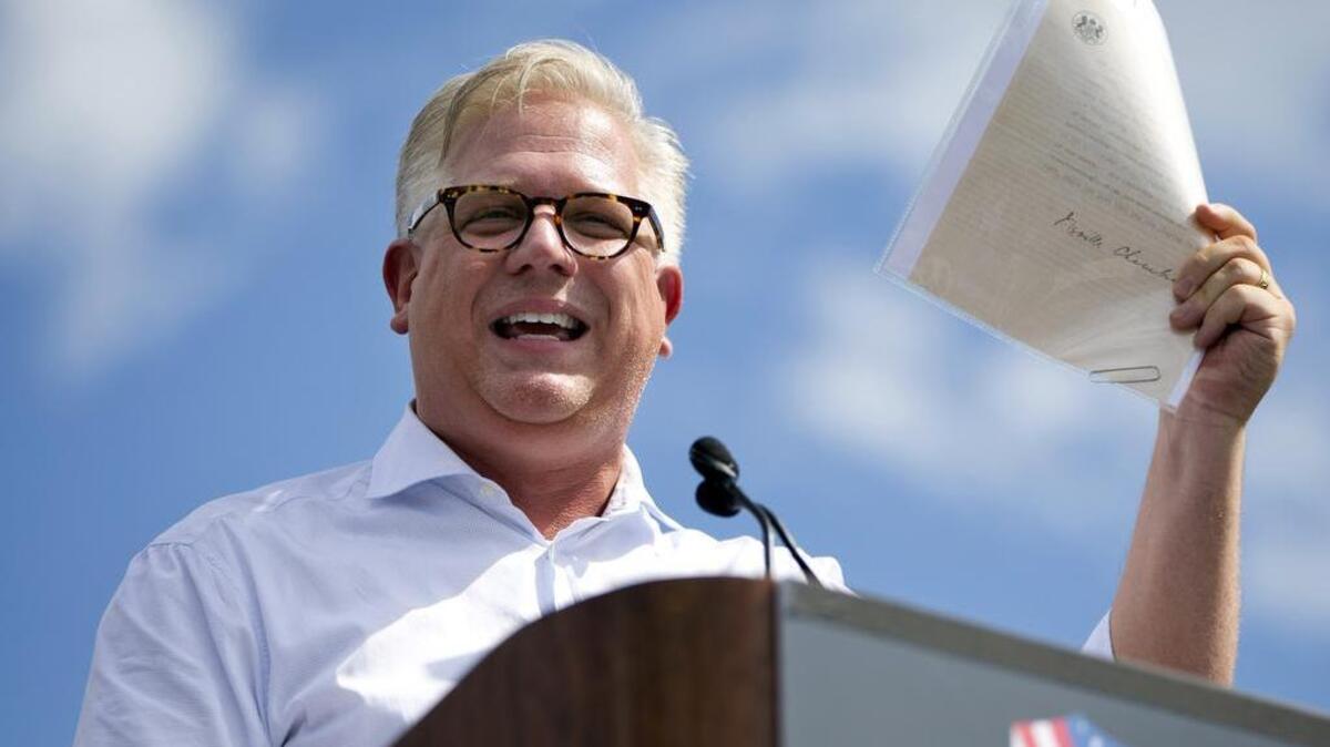 Radio host Glenn Beck speaks during a Tea Party rally on the West Lawn of the Capitol in Washington.
