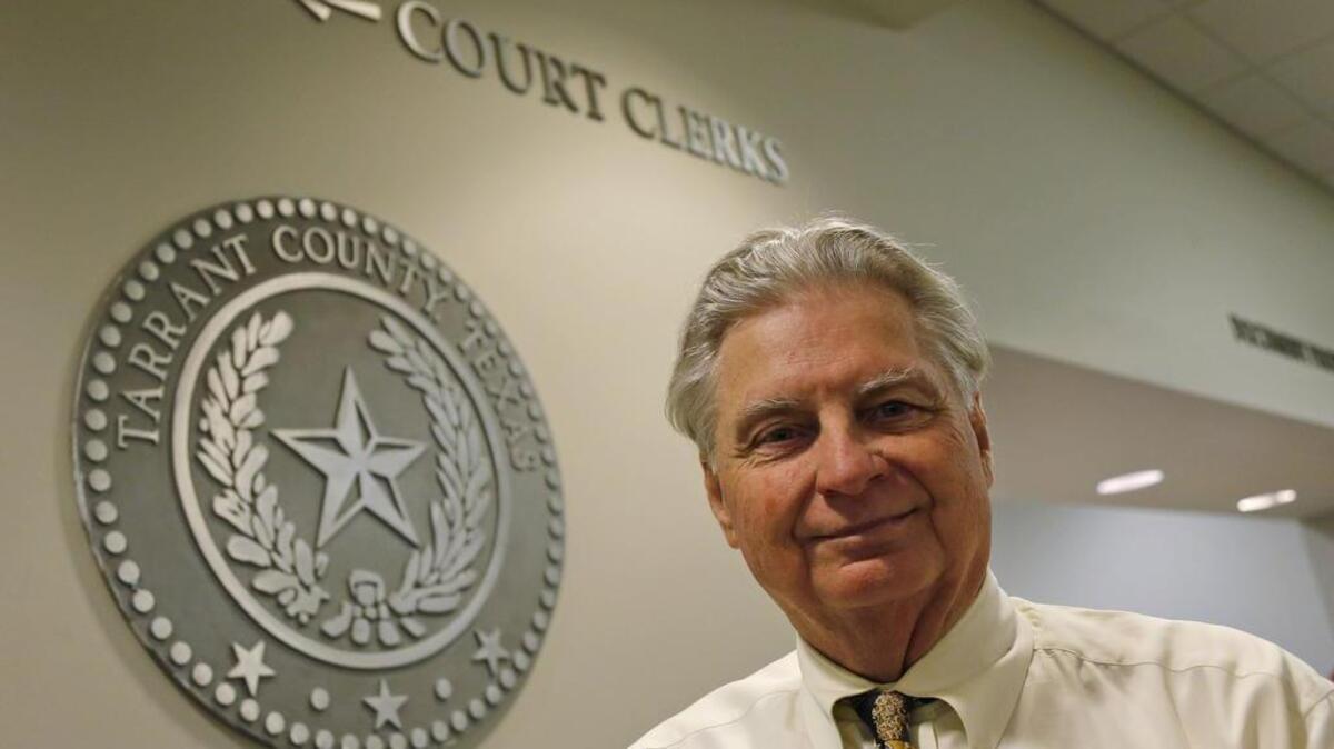 
Tarrant County District Clerk Tom Wilder is photographed earlier this year.
