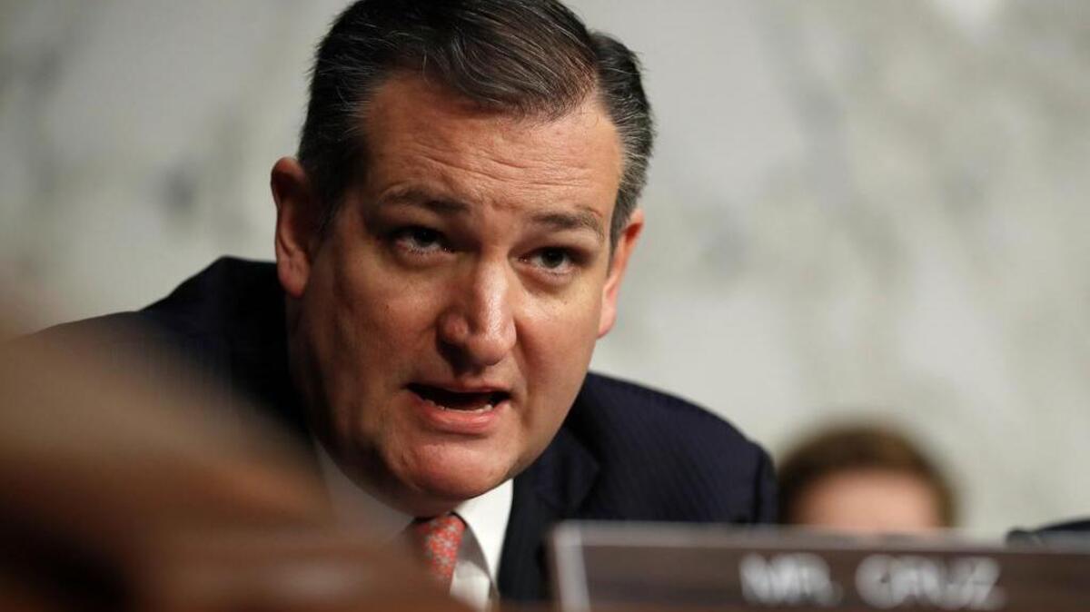 Sen. Ted Cruz, R-Texas, speaks during a Senate Judiciary Committee hearing on Capitol Hill in Washington.