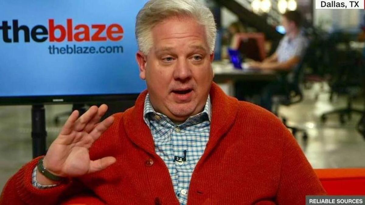Glenn Beck talking to CNN Reliable Sources in a recent interview.