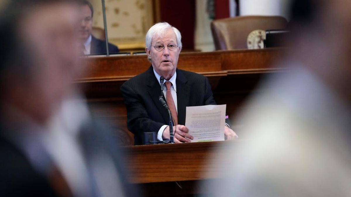 State Rep. Charlie Geren, R-Fort Worth, answers questions as the Texas House debates an anti-“sanctuary cities” bill that seeks to jail sheriffs and other officials who refuse to help enforce federal immigration law.