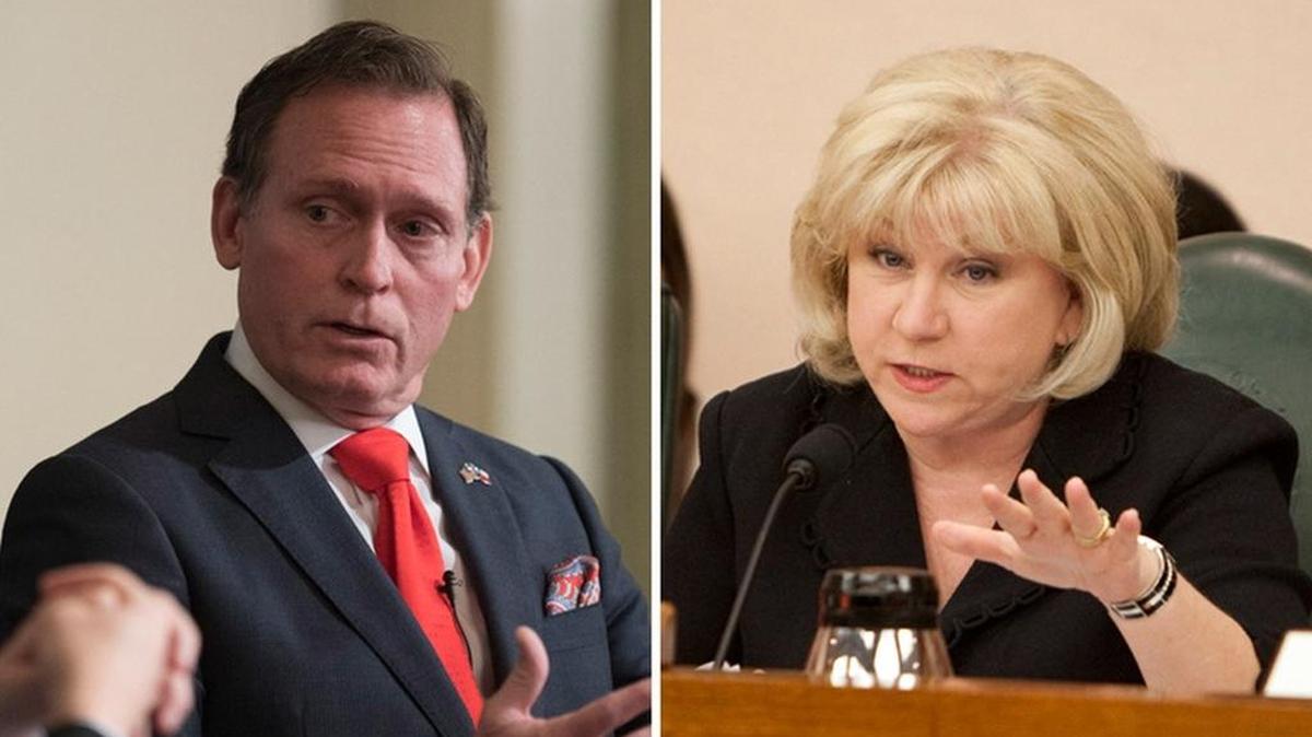 House Appropriations Chairman John Zerwas, R-Richmond, and Senate Finance Chairwoman Jane Nelson, R-Flower Mound.