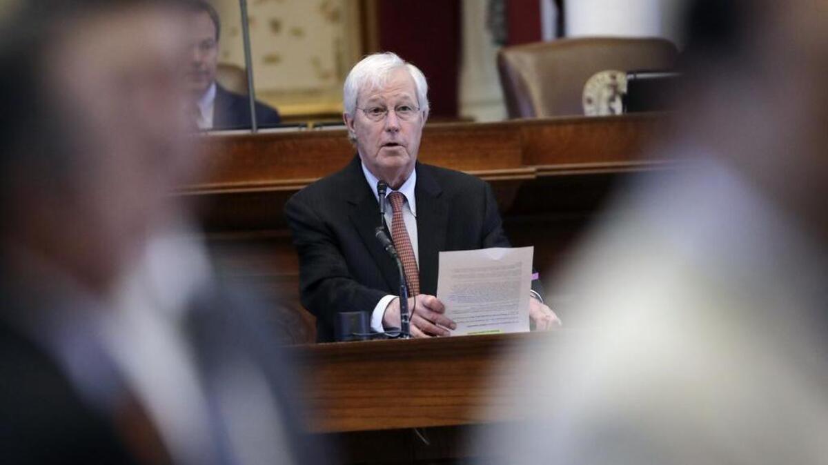 Texas Rep. Charlie Geren, R-Fort Worth, answers questions as the Texas house debates an anti-”sanctuary cities” bill. Geren, as a top lieutenant to House Speaker Joe Straus, is one of the leaders of the Tarrant County delegation.